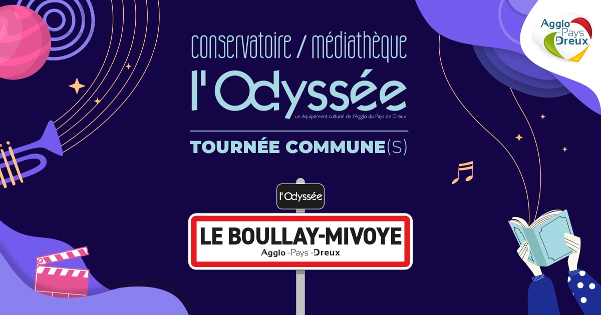 Tournée commune de l'Odyssée (Conservatoire/Médiathèque) au Boullay-Mivoye